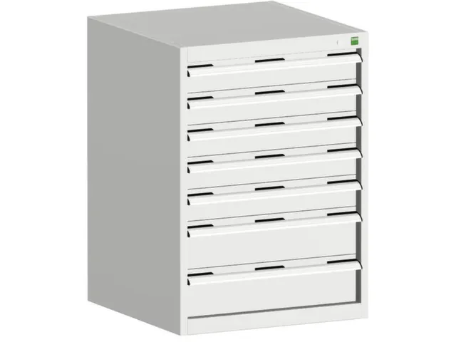 ladekast HxBxD 900x650x650mm 7laden romp RAL7035 front RAL7035