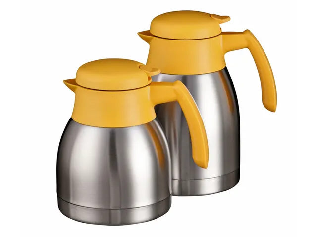 Thermoskan Bravilor dubbelwandig 1 liter RVS geel