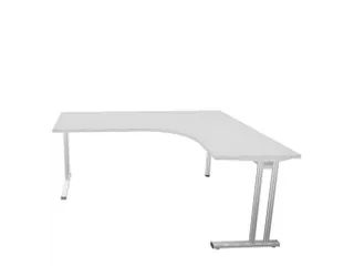 bureau in vrije vorm,HxBxD 740x1800x1600mm,vrije vorm,MP-lichtgrijs - 1