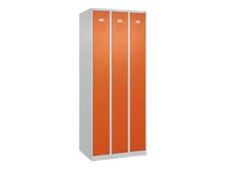 locker,HxBxD 1850x750x500mm,3vak,vak B 250mm,cil.-slot,staand op vloer