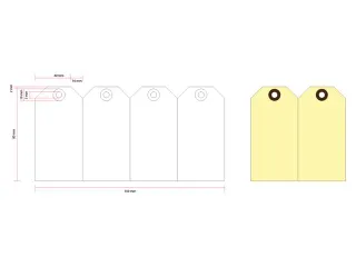 Label karton nr 2 200gr 40x80mm chamois 1000 stuks - 2