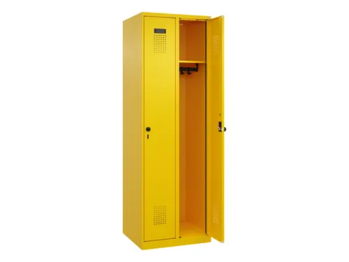 locker,HxBxD 1850x600x500mm,2vak,vak B 300mm,draaigrendel