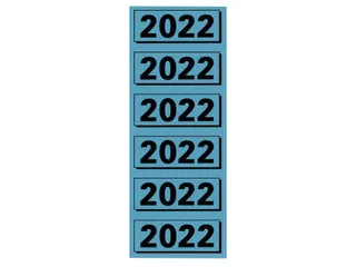 Rugetiket Elba 2022 57x25mm blauw - 1