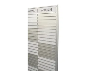 Menoor In-Uit bord 60 namen Aluminium Aanwezig/Afwezig Wit - 3
