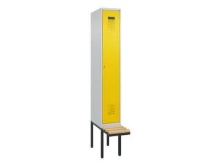 locker met bank,HxBxD 2120x300x815mm,1vak,vak B 300mm,cilinderslot - 2