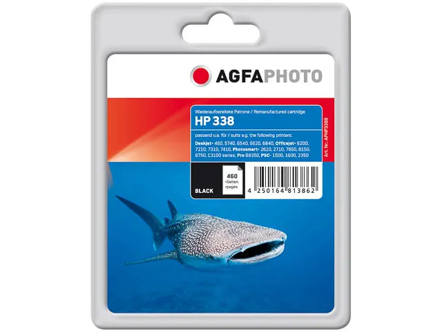 APHP338B AP HP C8765EE DJ inkt zwart rebuilt Blister 21ml