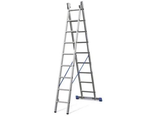multifunctionele ladder,2x9,sporten,balk L 2,6-4,35m,aluminium