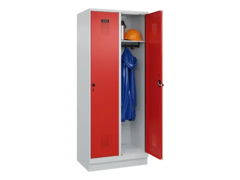 locker,HxBxD 1950x800x500mm,2vak,vak B 400mm,draaigrendel,sokkel