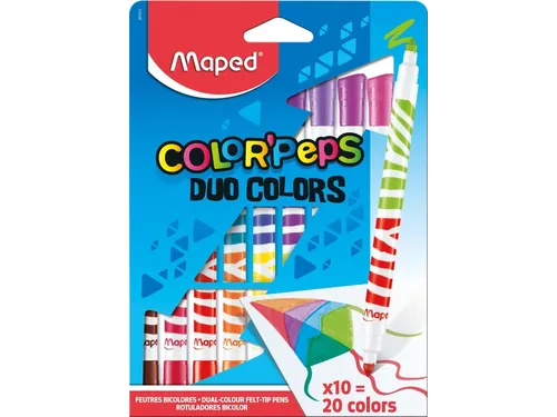 Viltstift Maped Color'Peps Duo Colors set à 10 stuks assorti