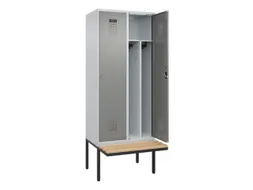 locker met bank,voor scheiding van kleding,HxBxD 2120x800x815mm,2vak