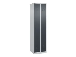 locker,HxBxD 1850x500x500mm,2vak,vak B 250mm,cil.-slot,staand op vloer - 1