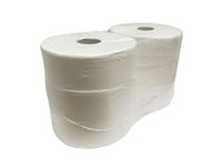 CMT Toiletpapier Jumbo 2-laags Wit recycled met koker 380mtr