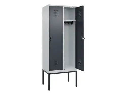 locker,HxBxD 2120x800x500mm,2vak,vak B 400mm,draaigrendel