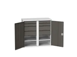 universele kast,HxBxD 1000x1050x550mm,2xStalen bodem,8lade(n)