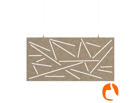 Akoestisch plafondpaneel met patroon uitsnede 60x120cm Zand