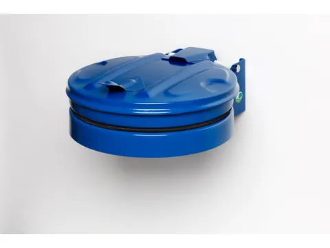 Afvalverzamelaar 120 Liter Wand Plaatstaal Met Deksel Blauw
