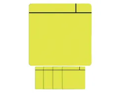 Magneet scrum 75x75mm geel 5 stuks