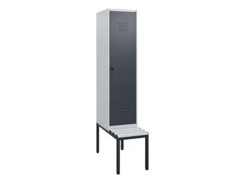 locker met bank,HxBxD 1950x400x815mm,1vak,vak B 400mm,draaigrendel
