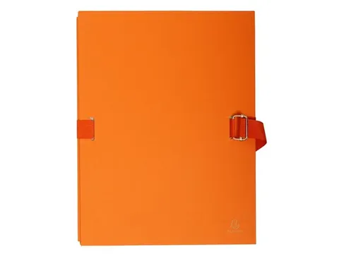 Map uitrekbare rug+klep papier oranje