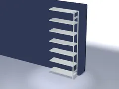 systeemstelling,aanbouwveld,HxBxD 3000x1310x435mm,vakl. 215kg