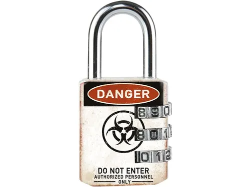 Hangslot Masterlock 3-cijfer combinatie 30mm danger motief