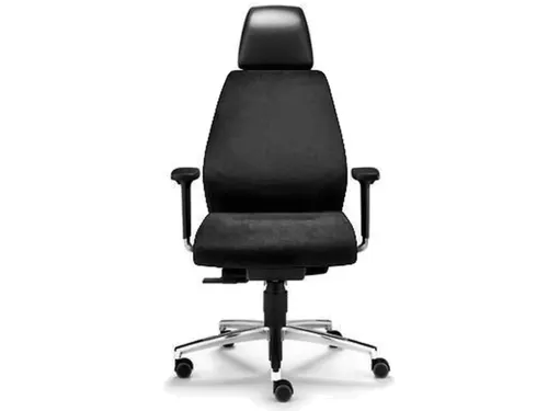 Dauphin 24-uurs Bureaustoel bekleding stof (100% polyester), zwart