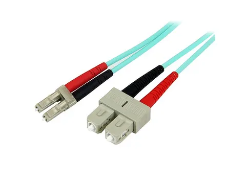 Aqua Multimode Duplex Halogeenvrije Glasvezel Netwerkkabel 2 Meter