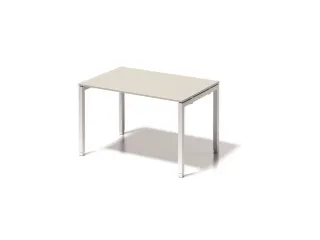 In hoogte verstelbaar bureau,HxBxD 650-850x1200x800mm,blad grijswit - 1