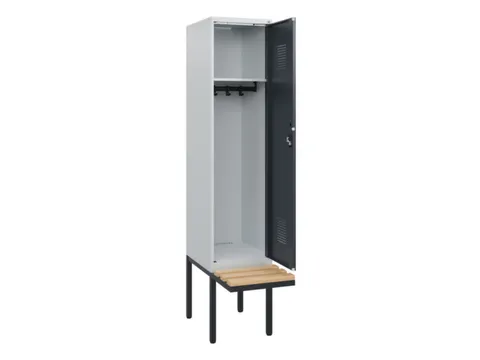 locker met bank,HxBxD 1950x400x815mm,1vak,vak B 400mm,cilinderslot