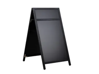 Europel Krijtstoepbord met Topbord 660 x 1280 mm DELUX Zwart - 3