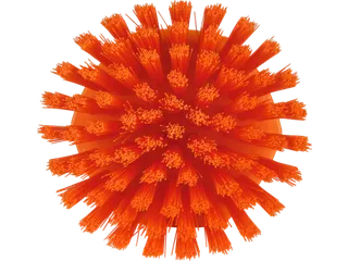 Vikan Hygiene ronde werkborstel harde vezels Ø110mm oranje - 2
