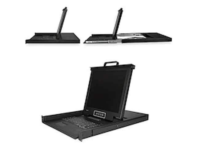 16 port KVM Rack Console met 1,8m Lange Kabels 17 inch Lcd