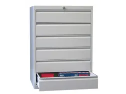 ladekast HxBxD 1000x1023x600mm 6laden slot RAL7035 front RAL6011