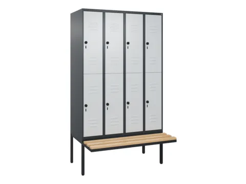 Dubbeldekse dekenkist,HxBxD 2120x1200x815mm,4x2vak.,vak B 300mm