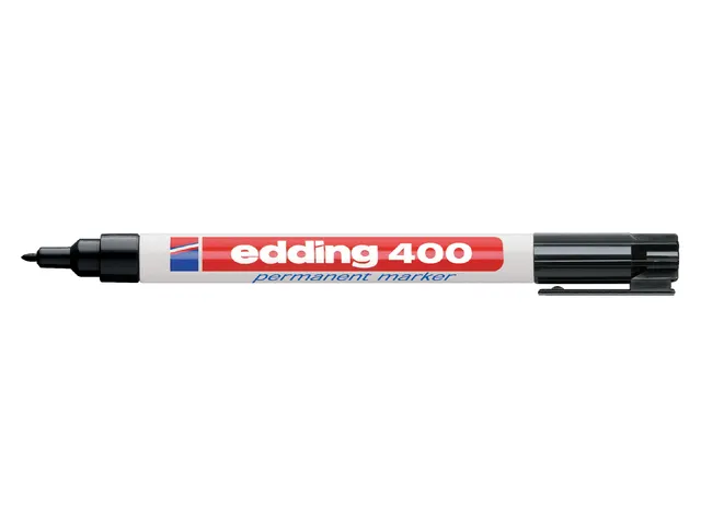 Viltstift edding 400 rond zwart 1mm blister