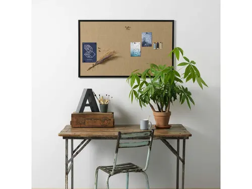 Prikbord Naga 60 x 40 cm Jute met Zwarte omlijsting