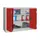 Ruime Vouwdeurkast 1000x1200x600mm 2legborden Ral7035 Front Ral3000