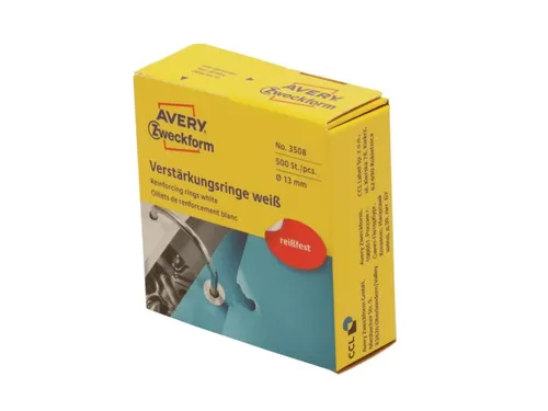 Versterkingsringen Avery Zweckform 3508 13mm 500 stuks Wit