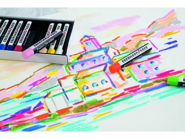 Oliepastelkrijt Eberhard Faber Artist Color 11mm doos a 12 st assorti