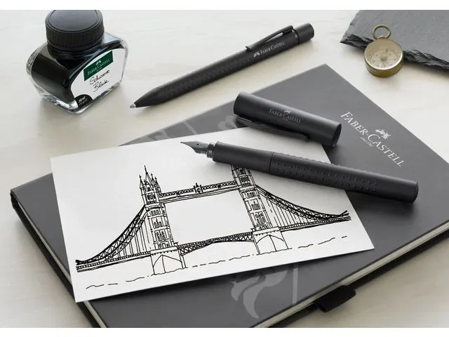 Balpen Faber-Castell GRIP 2011 zwart mat XB