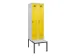 locker met bank,voor scheiding van kleding,HxBxD 2120x600x815mm,2vak