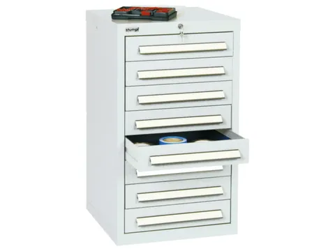 ladekast HxBxD 900x515x500mm 8laden vergrendeling RAL7035