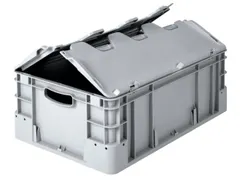 Klapdeksel V. Stapelkrat Lxb 600X400Mm Grijs