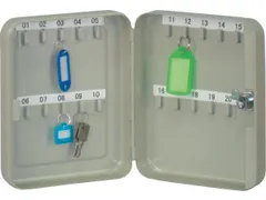 Sleutelkast Voor 20 Sleutelhangers Grijs Inclusief 2 Sleutels