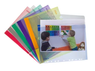 Enveloptas Djois Color Collection A4 horizontaal geperforeerd assorti - 5