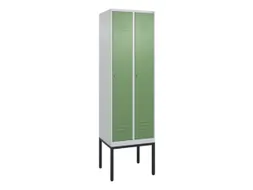 locker,HxBxD 2120x600x500mm,2vak,vak B 300mm,cil.-slot,voetonderstel
