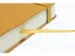 Carnet de croquis PU couverture rigide 80 feuilles A5 jaune ocre