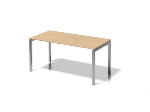 bureau HxBxD 740x1600x800mm blad esdoorn 4-voeten zilverkleurig