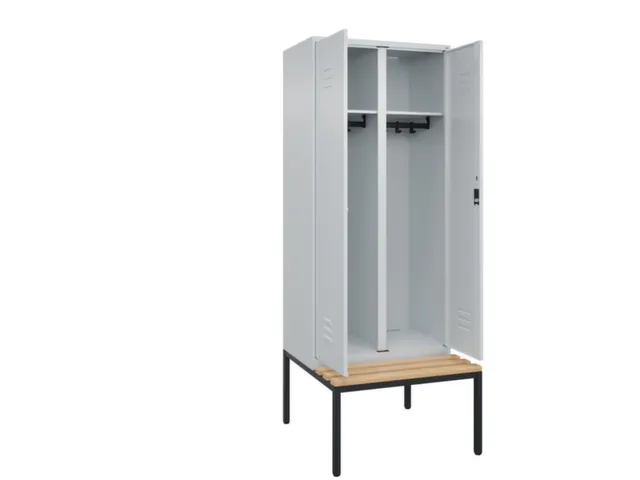 locker voor scheiding van kleding,HxBxD 2120x800x815mm,2vak