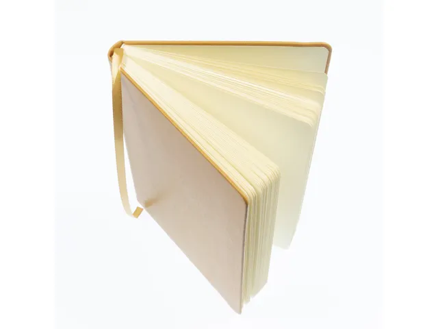 Carnet de croquis PU couverture rigide 80 feuilles A5 jaune ocre